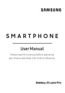 Samsung Galaxy J3 Luna Pro manual. Smartphone Instructions.